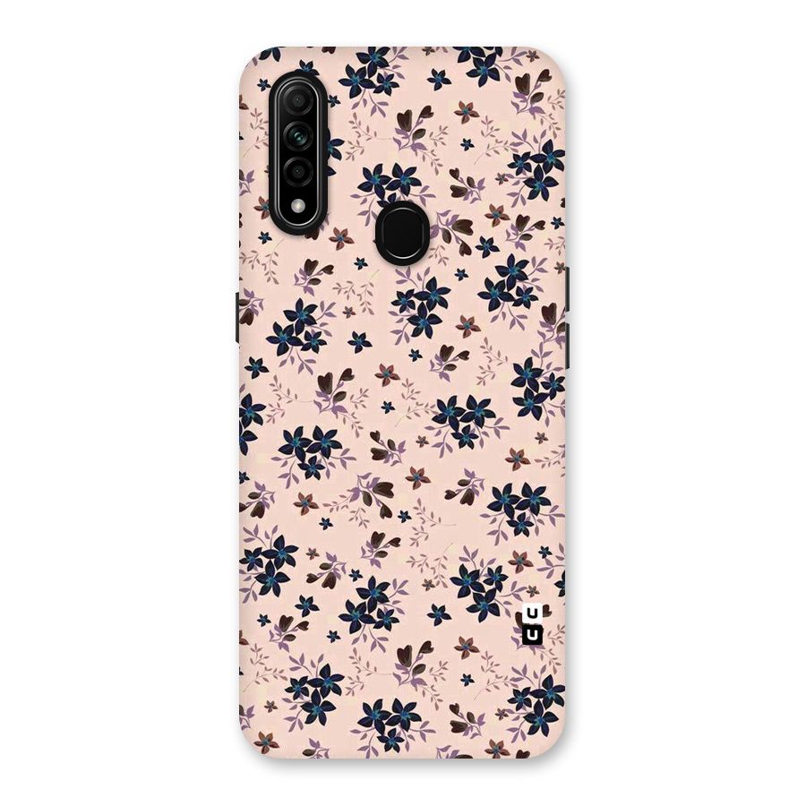 Blue Peach Floral Back Case for Oppo A31