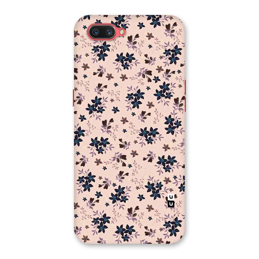 Blue Peach Floral Back Case for Oppo A3s