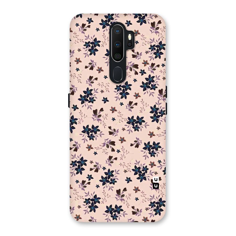 Blue Peach Floral Back Case for Oppo A5 (2020)