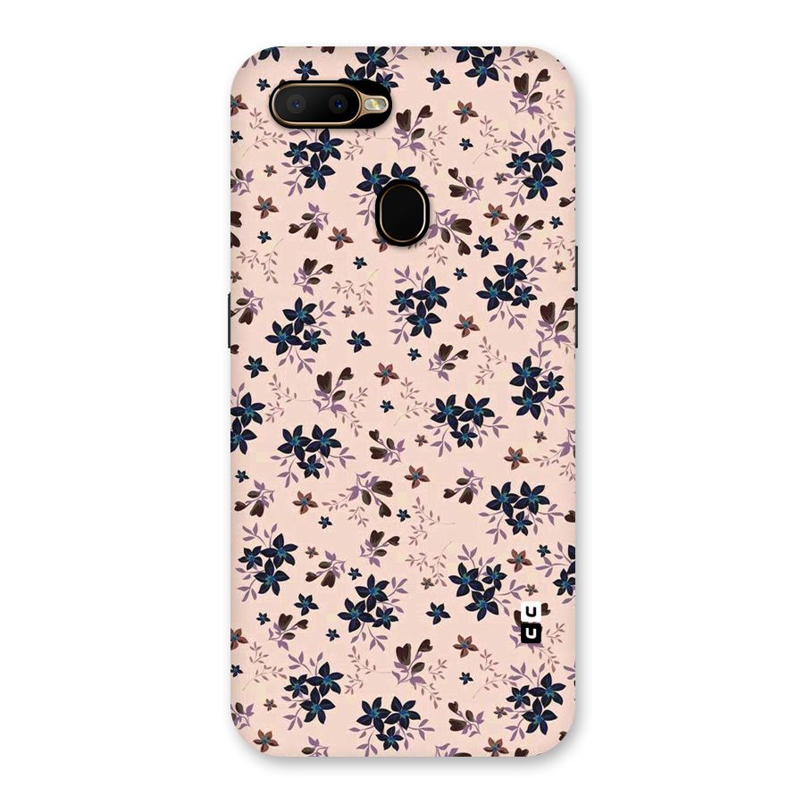 Blue Peach Floral Back Case for Oppo A5s