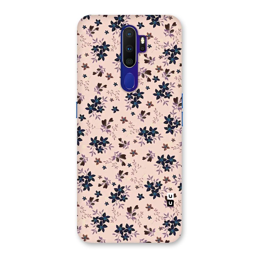 Blue Peach Floral Back Case for Oppo A9 (2020)