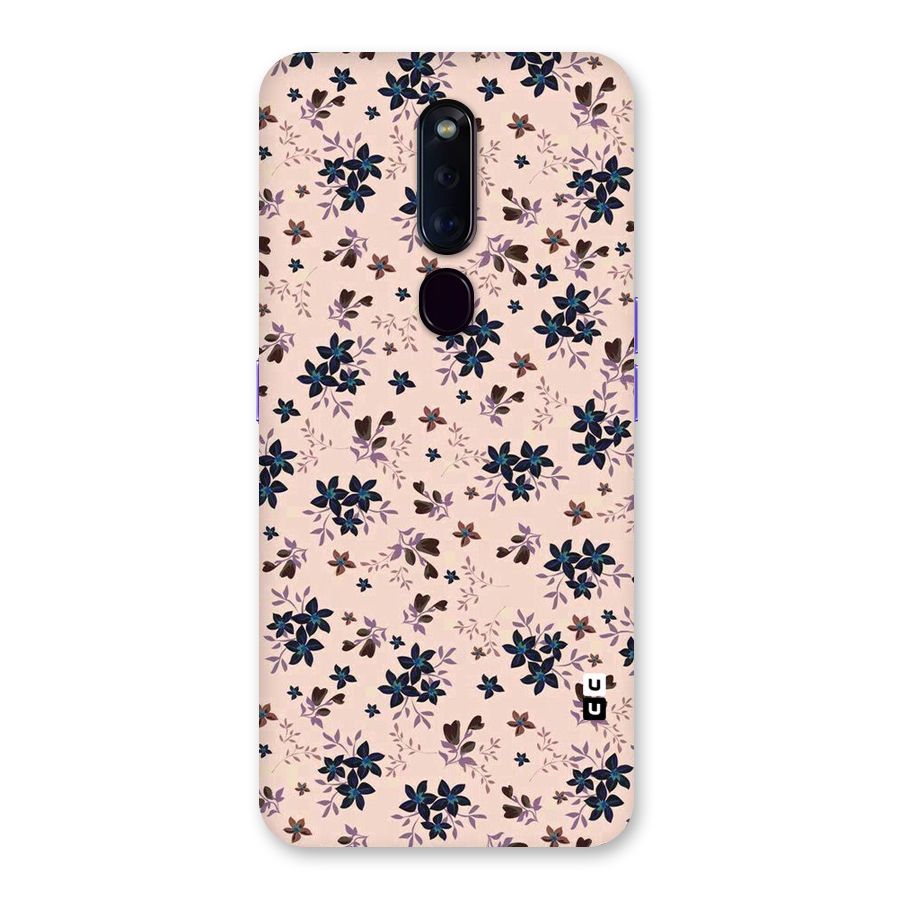 Blue Peach Floral Back Case for Oppo F11 Pro