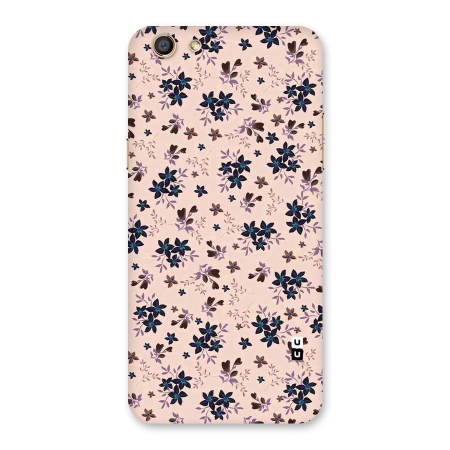 Blue Peach Floral Back Case for Oppo F3