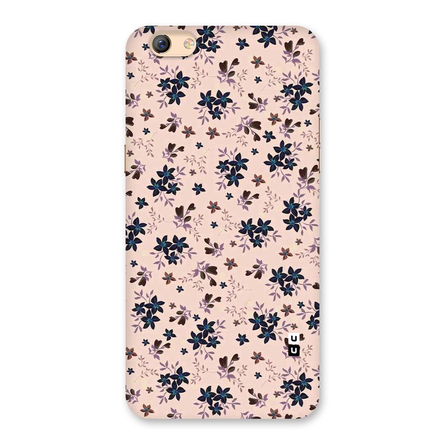 Blue Peach Floral Back Case for Oppo F3 Plus