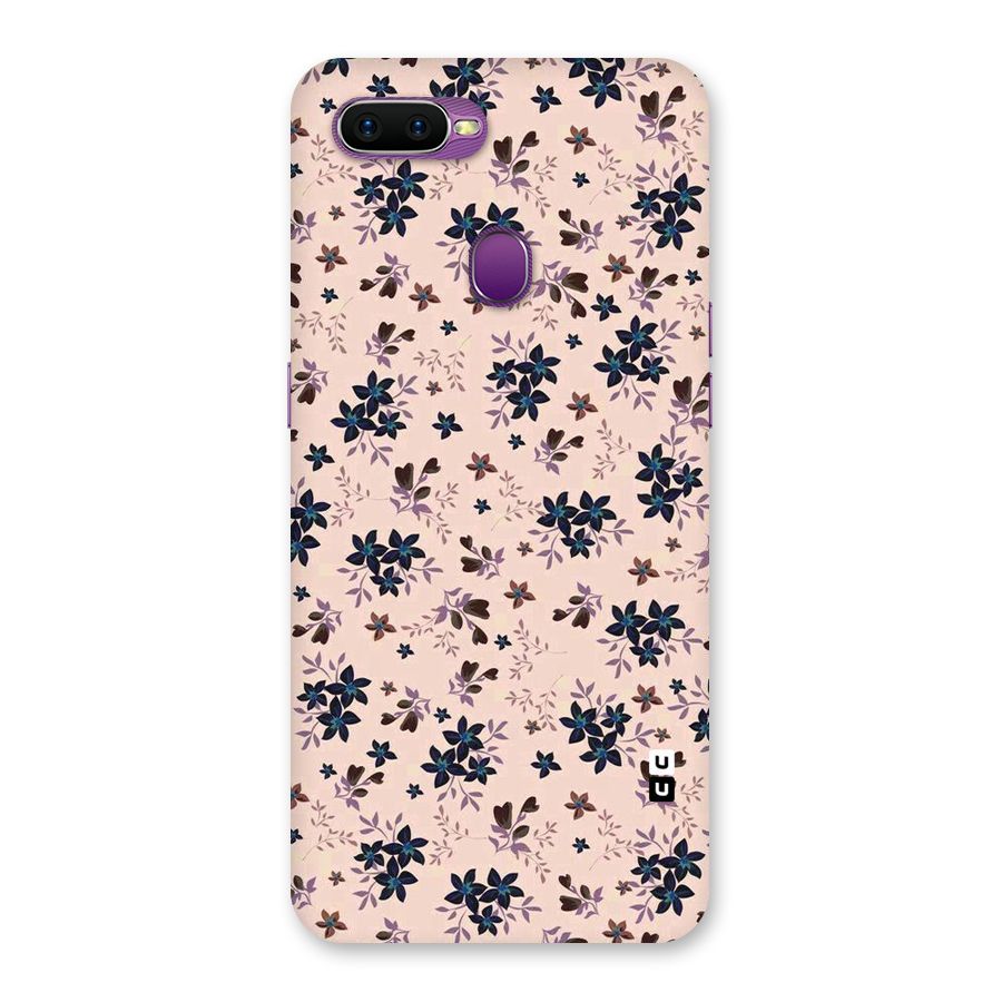 Blue Peach Floral Back Case for Oppo F9
