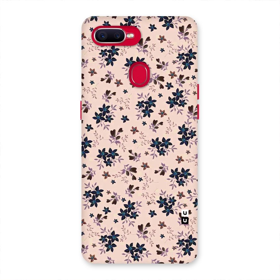 Blue Peach Floral Back Case for Oppo F9 Pro