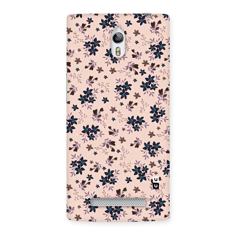 Blue Peach Floral Back Case for Oppo Find 7