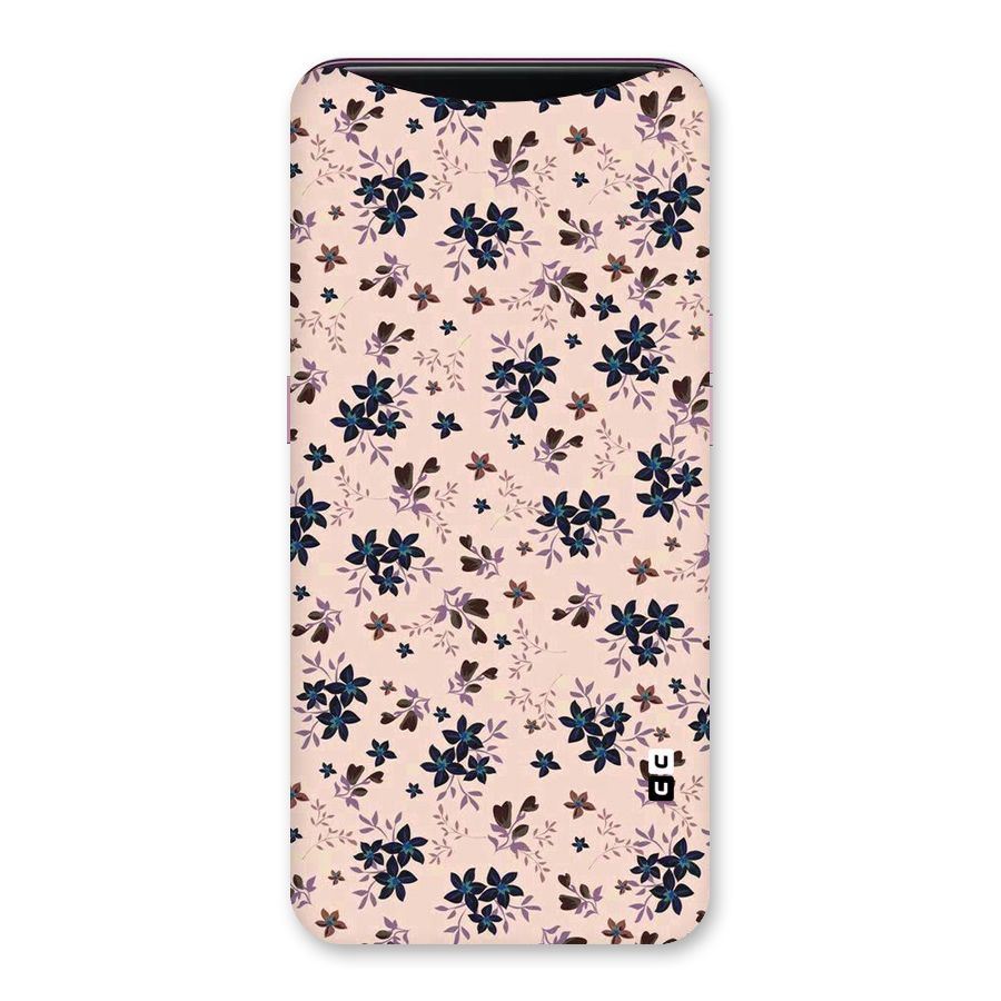 Blue Peach Floral Back Case for Oppo Find X