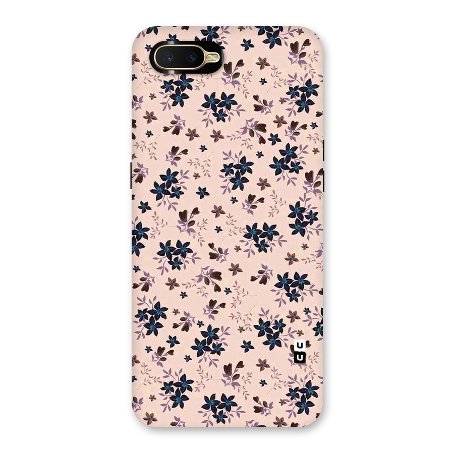 Blue Peach Floral Back Case for Oppo K1