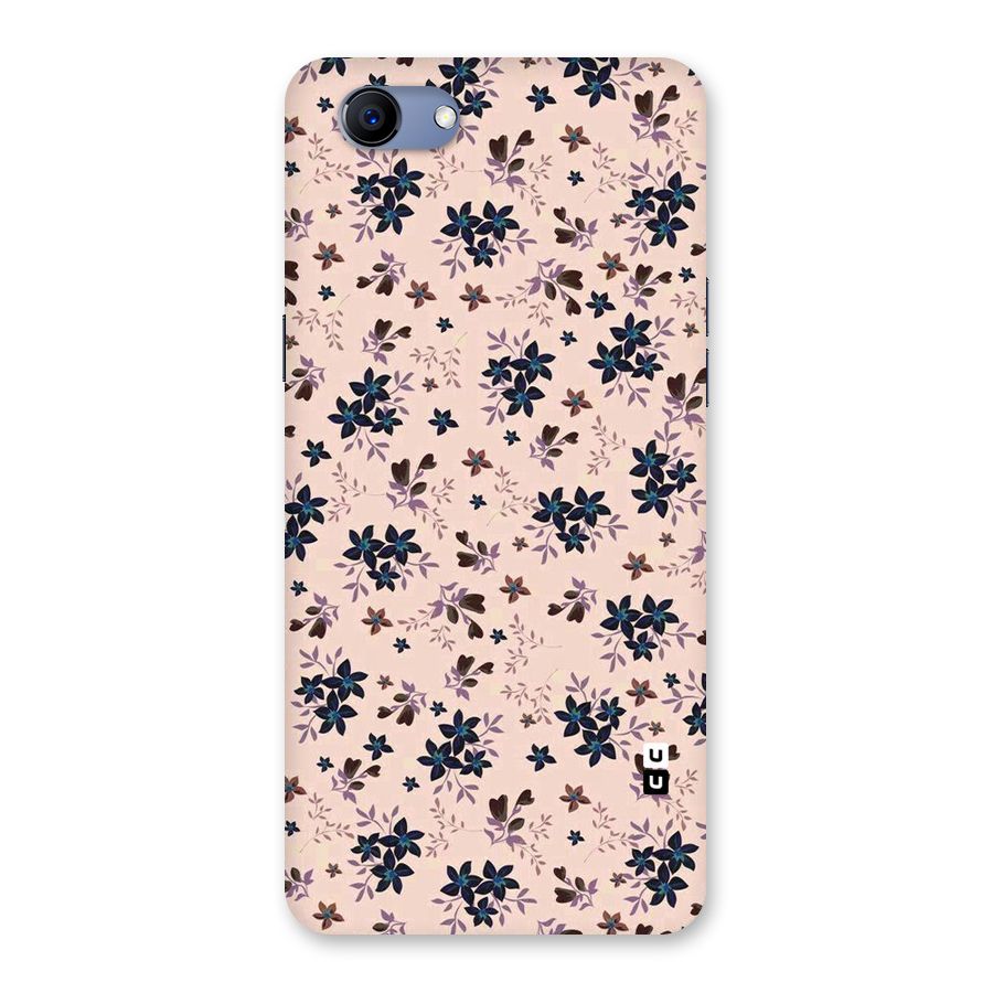 Blue Peach Floral Back Case for Oppo Realme 1