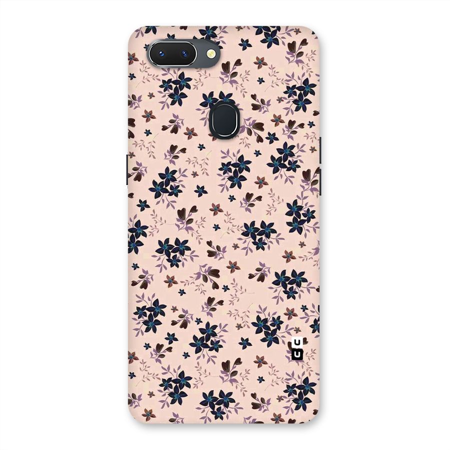 Blue Peach Floral Back Case for Oppo Realme 2