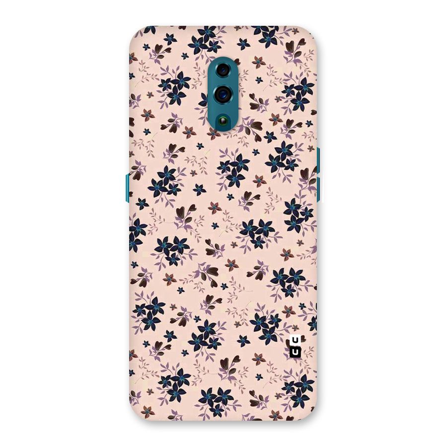 Blue Peach Floral Back Case for Oppo Reno