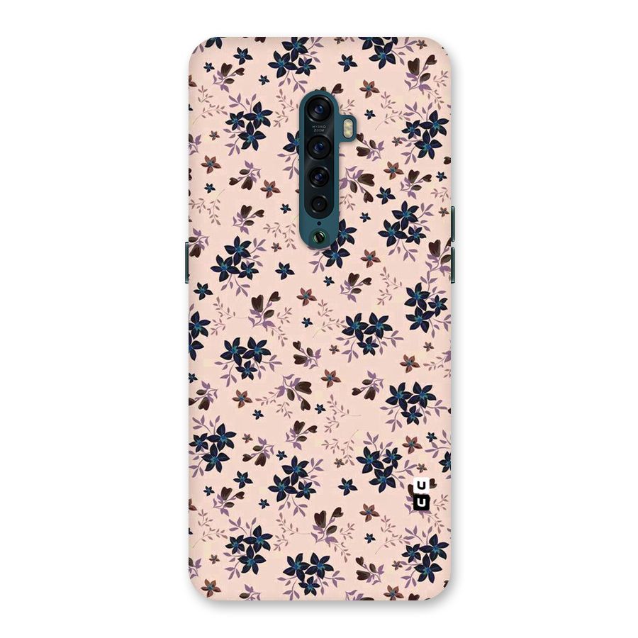 Blue Peach Floral Back Case for Oppo Reno2