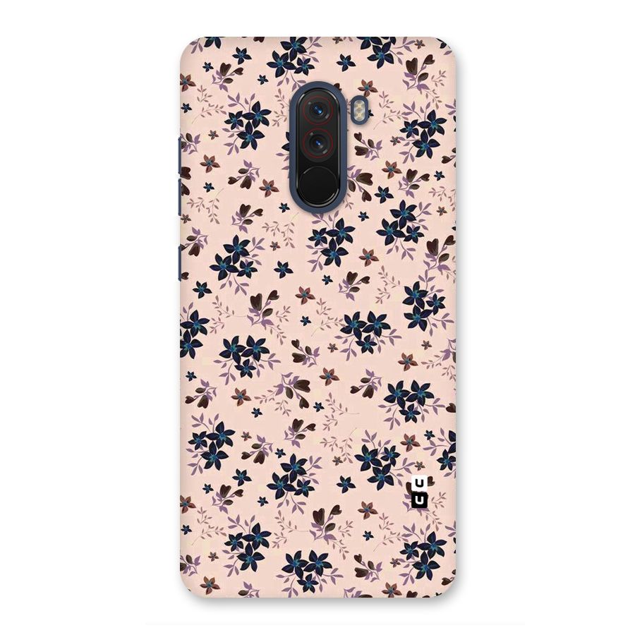 Blue Peach Floral Back Case for Poco F1
