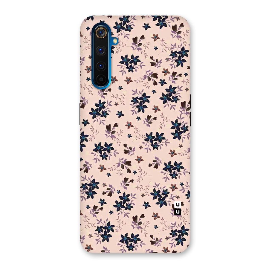 Blue Peach Floral Back Case for Realme 6 Pro