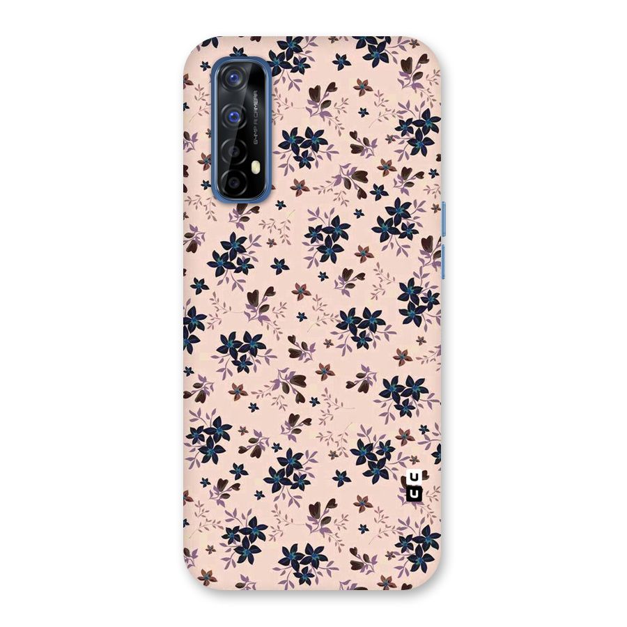 Blue Peach Floral Back Case for Realme 7