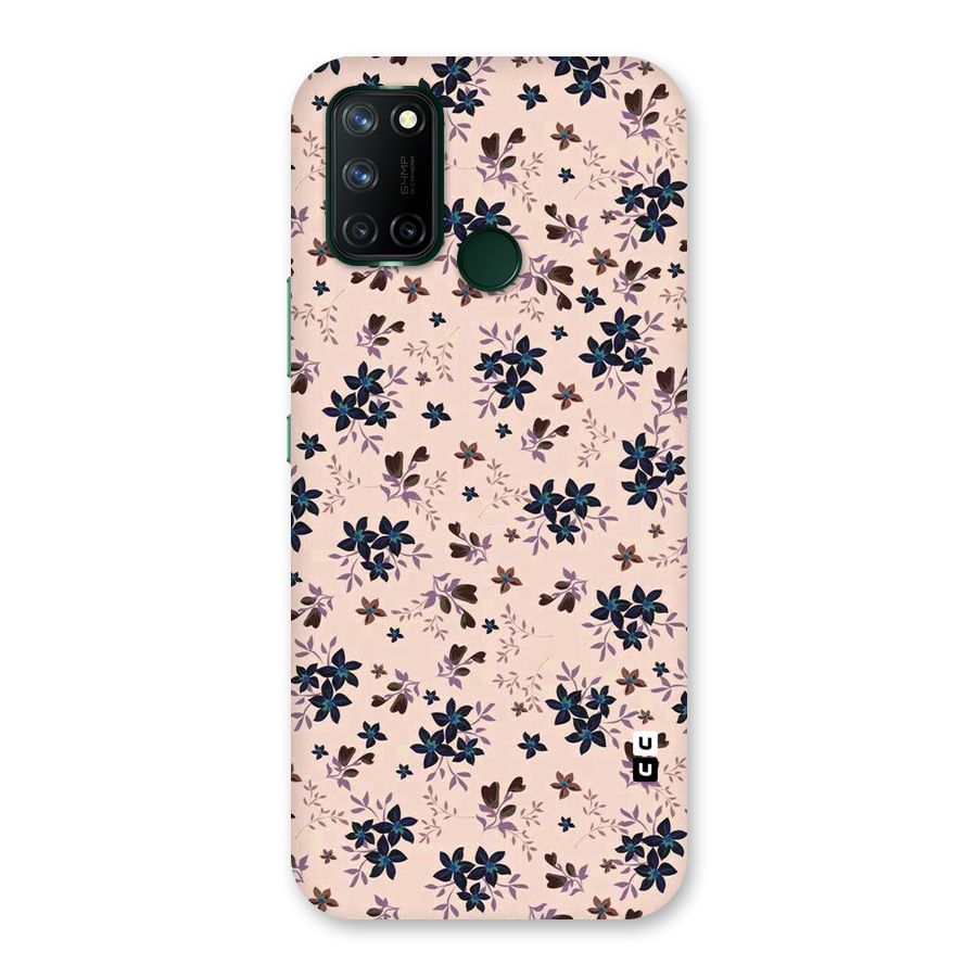 Blue Peach Floral Back Case for Realme 7i