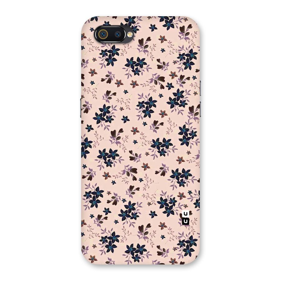 Blue Peach Floral Back Case for Realme C2