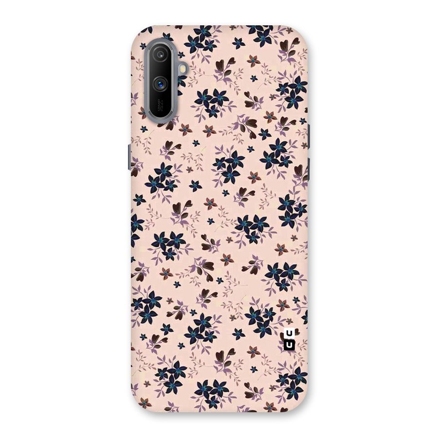 Blue Peach Floral Back Case for Realme C3