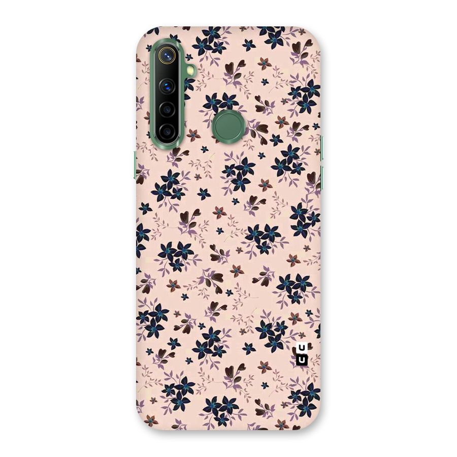 Blue Peach Floral Back Case for Realme Narzo 10