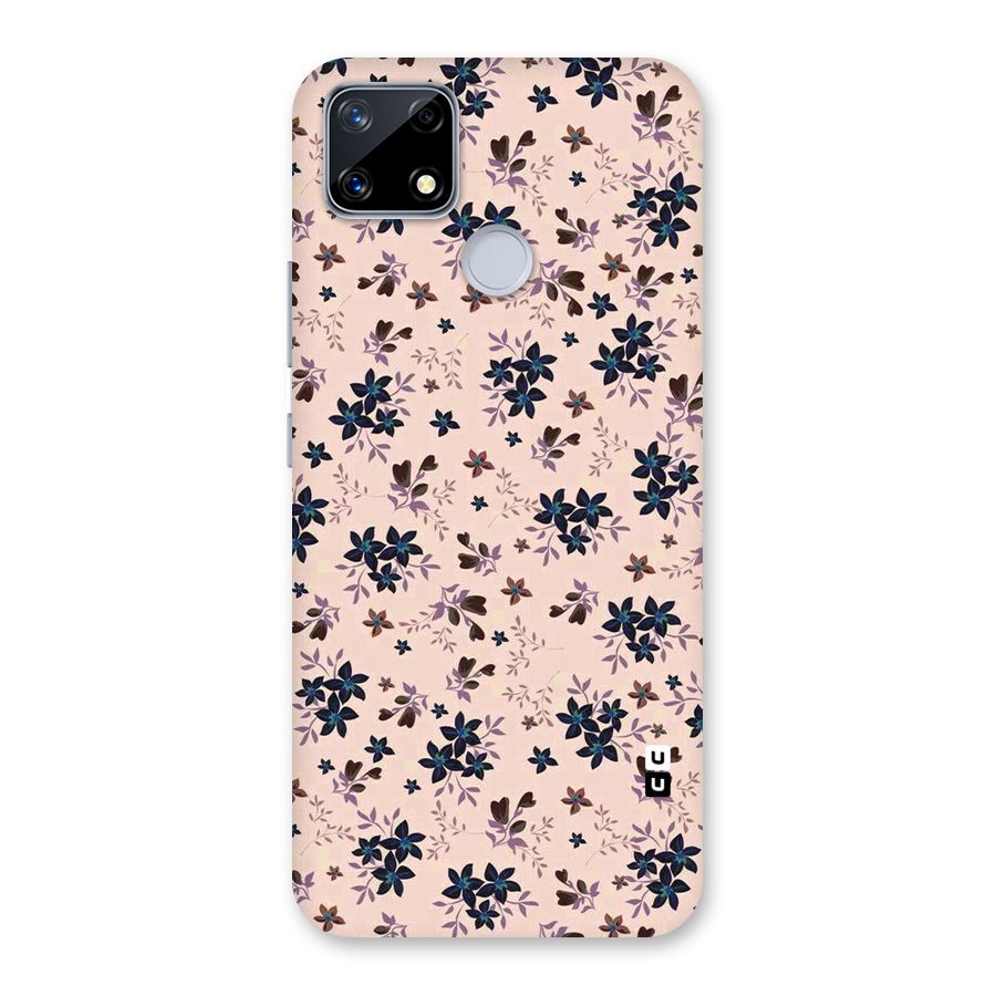 Blue Peach Floral Back Case for Realme Narzo 20