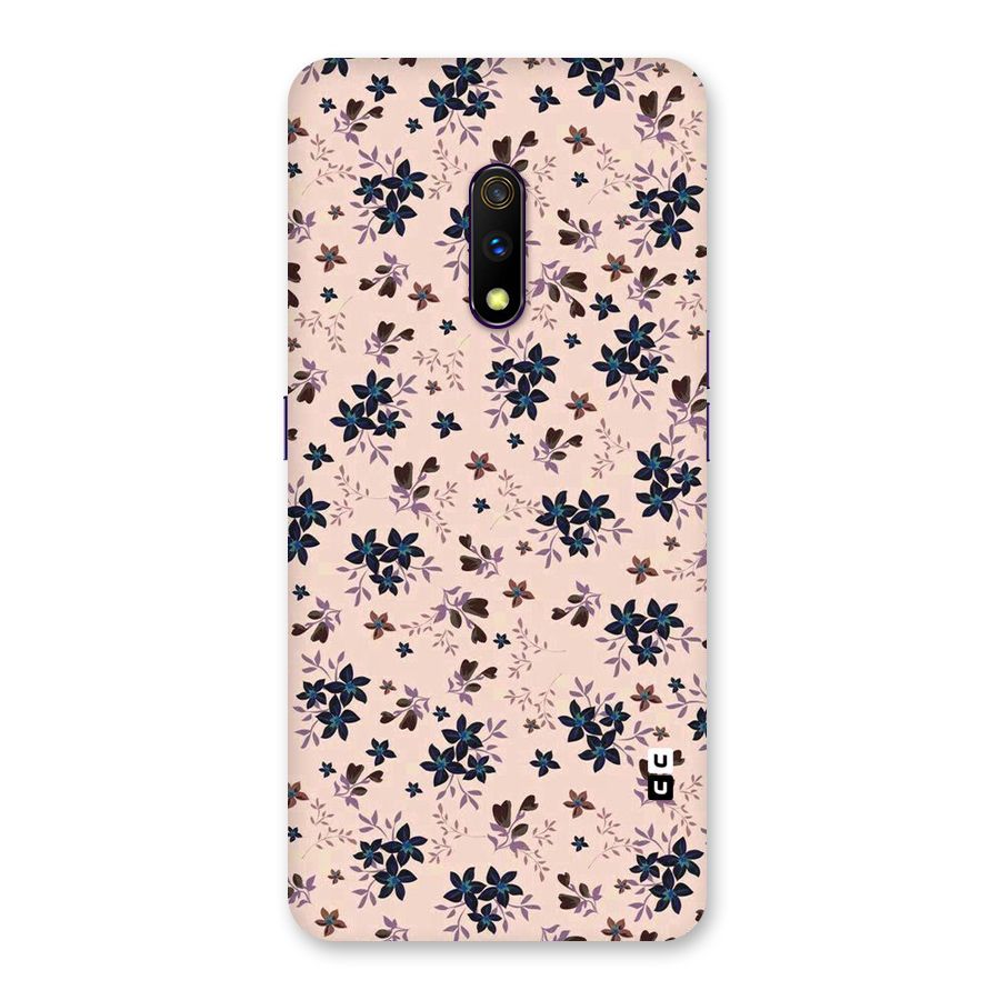 Blue Peach Floral Back Case for Realme X