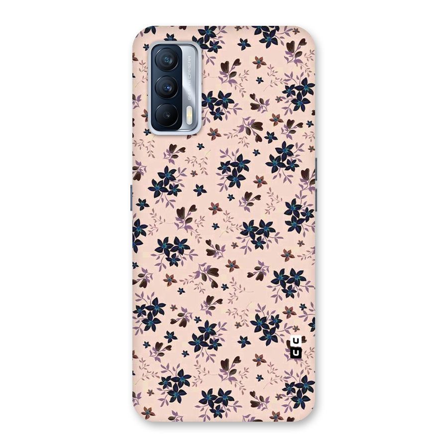 Blue Peach Floral Back Case for Realme X7