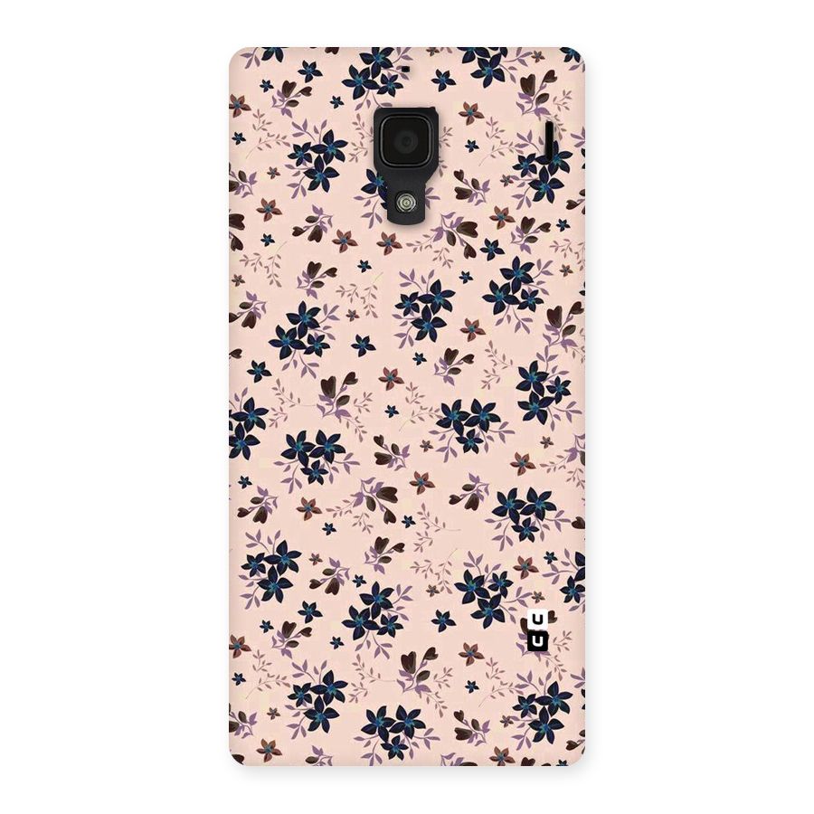 Blue Peach Floral Back Case for Redmi 1S
