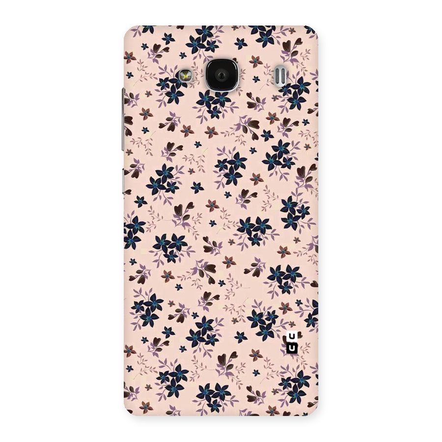 Blue Peach Floral Back Case for Redmi 2