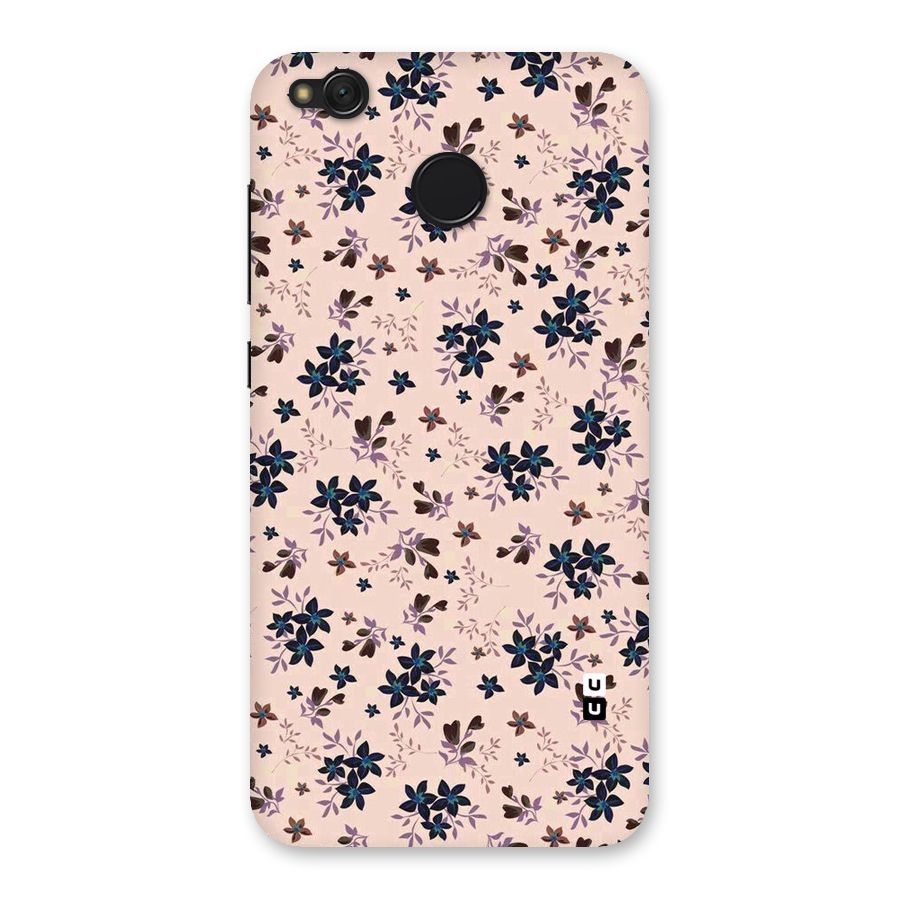 Blue Peach Floral Back Case for Redmi 4