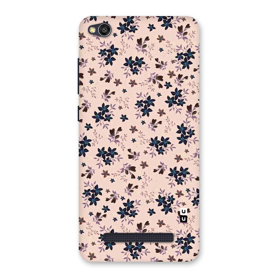 Blue Peach Floral Back Case for Redmi 4A