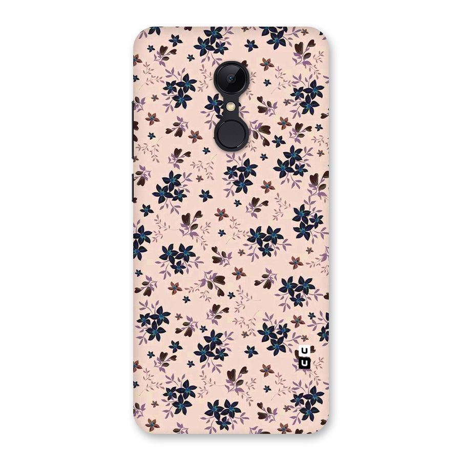 Blue Peach Floral Back Case for Redmi 5