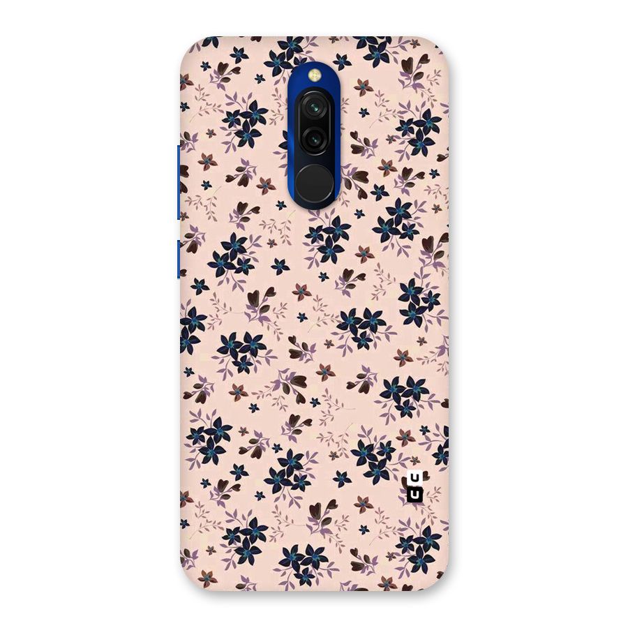 Blue Peach Floral Back Case for Redmi 8