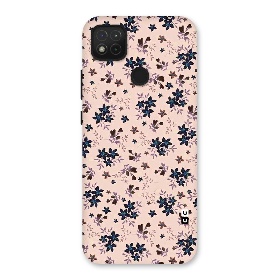 Blue Peach Floral Back Case for Redmi 9