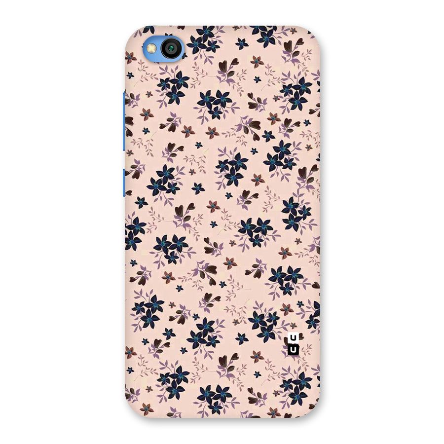 Blue Peach Floral Back Case for Redmi Go