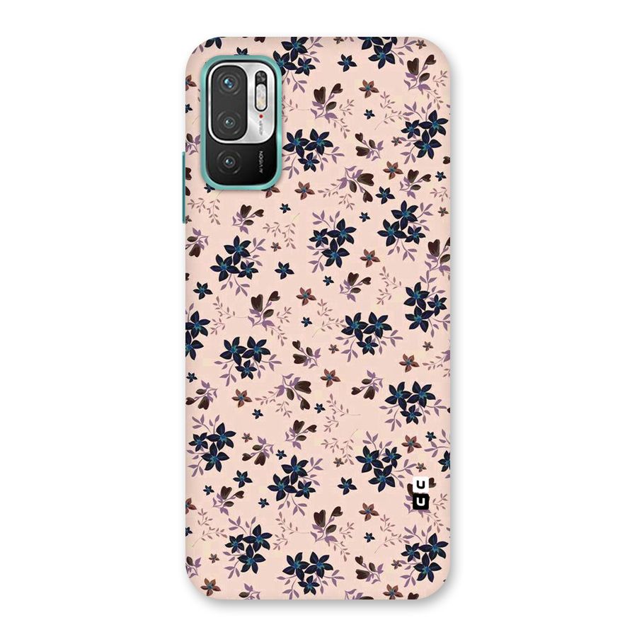 Blue Peach Floral Back Case for Redmi Note 10T 5G