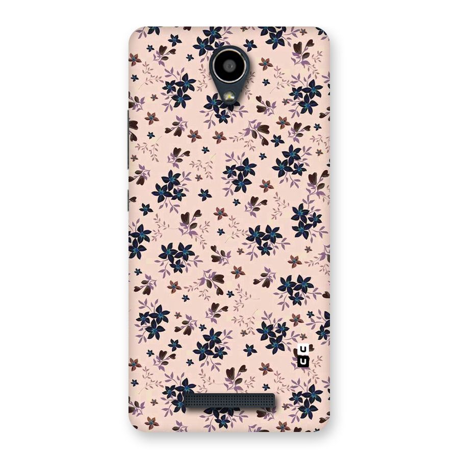 Blue Peach Floral Back Case for Redmi Note 2