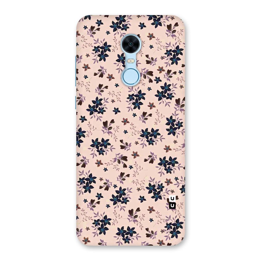 Blue Peach Floral Back Case for Redmi Note 5