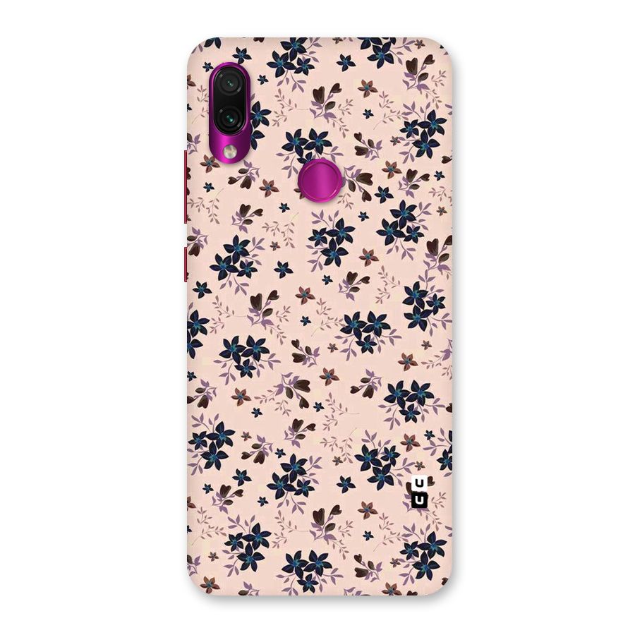 Blue Peach Floral Back Case for Redmi Note 7 Pro