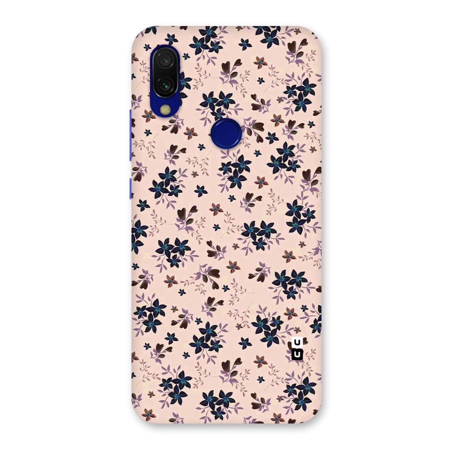 Blue Peach Floral Back Case for Redmi Y3