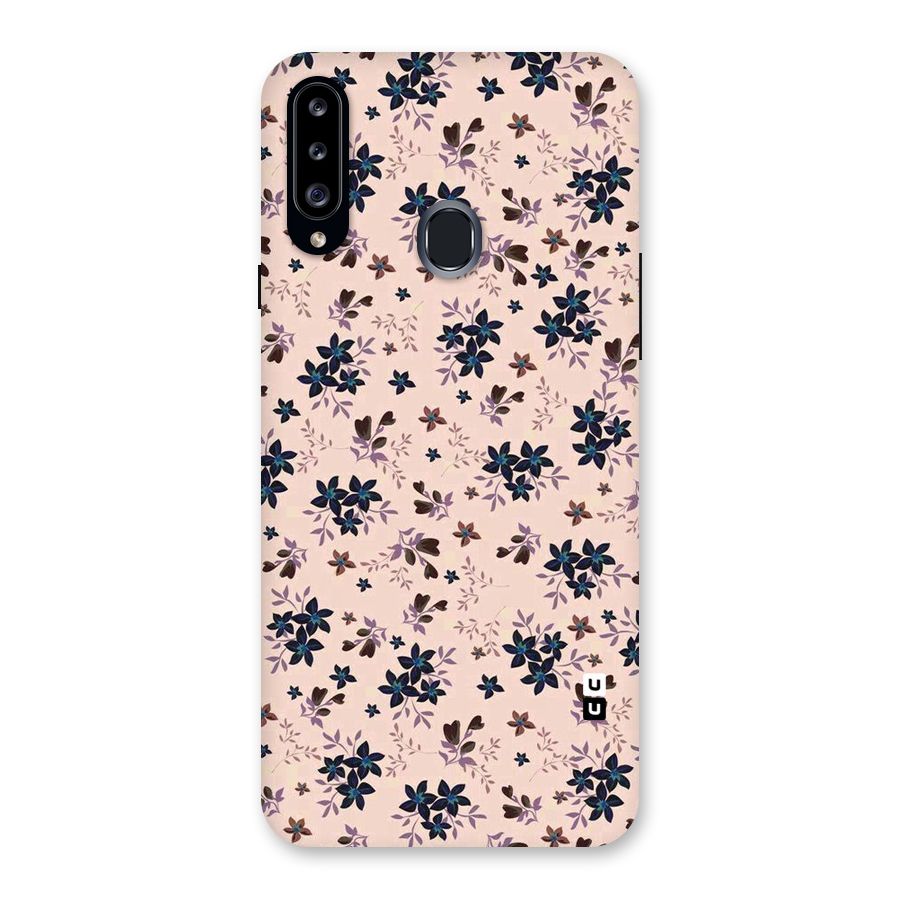Blue Peach Floral Back Case for Samsung Galaxy A20s