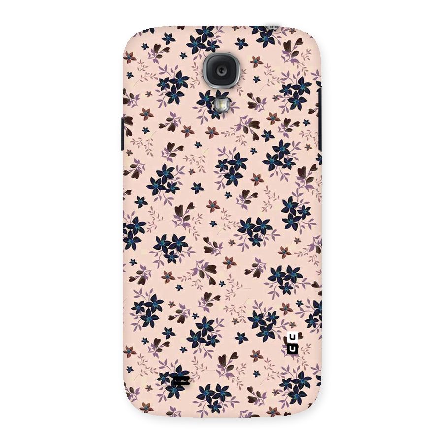 Blue Peach Floral Back Case for Samsung Galaxy S4