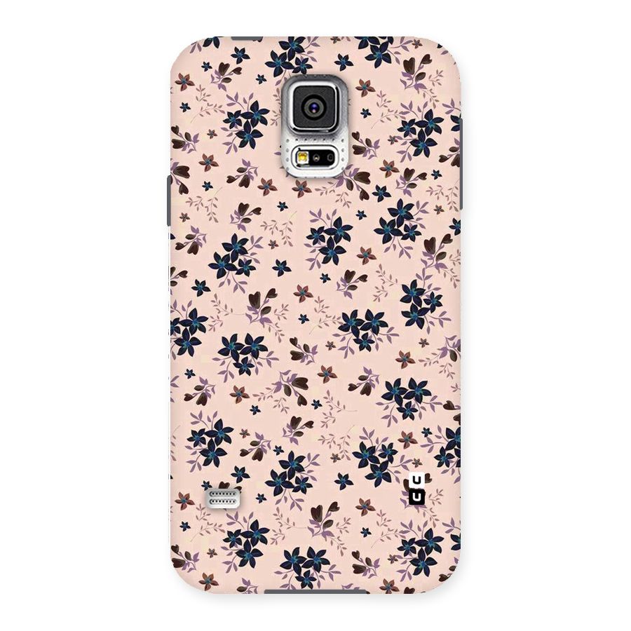 Blue Peach Floral Back Case for Samsung Galaxy S5