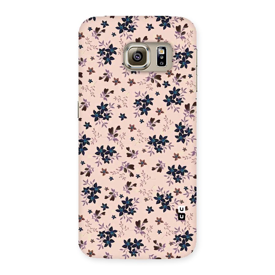 Blue Peach Floral Back Case for Samsung Galaxy S6 Edge
