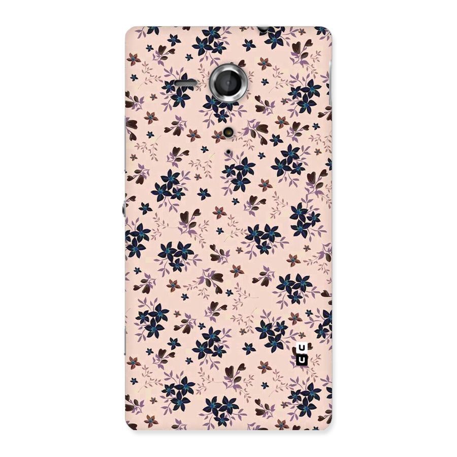 Blue Peach Floral Back Case for Sony Xperia SP