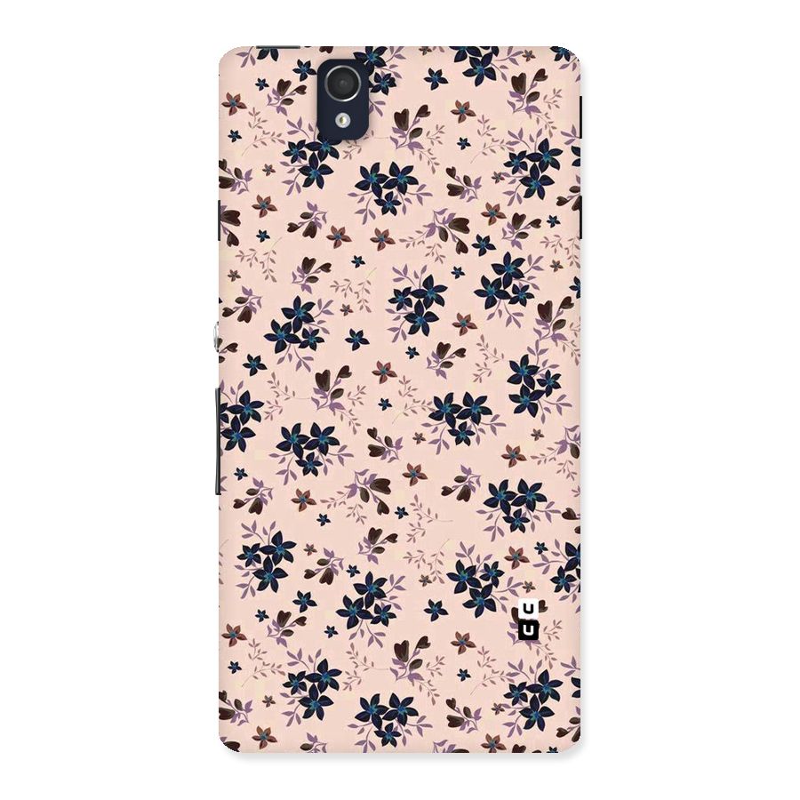 Blue Peach Floral Back Case for Sony Xperia Z