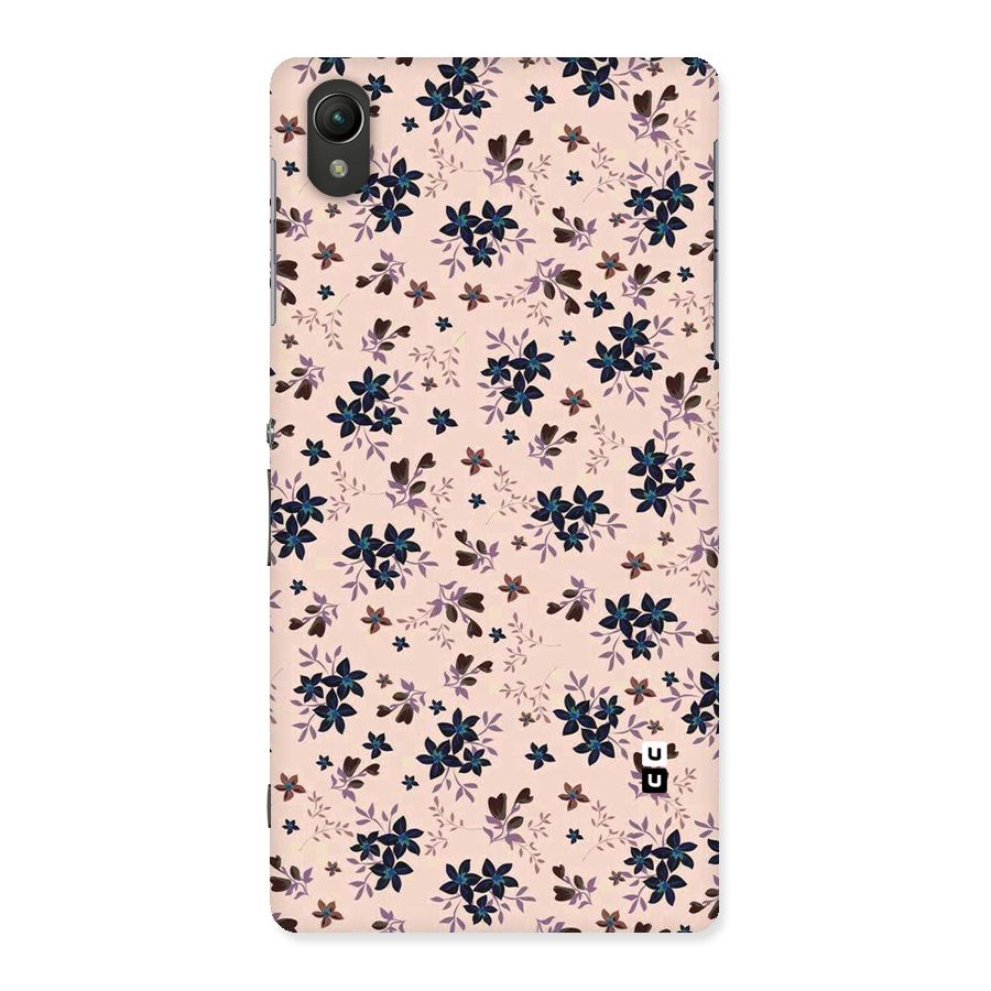 Blue Peach Floral Back Case for Sony Xperia Z2