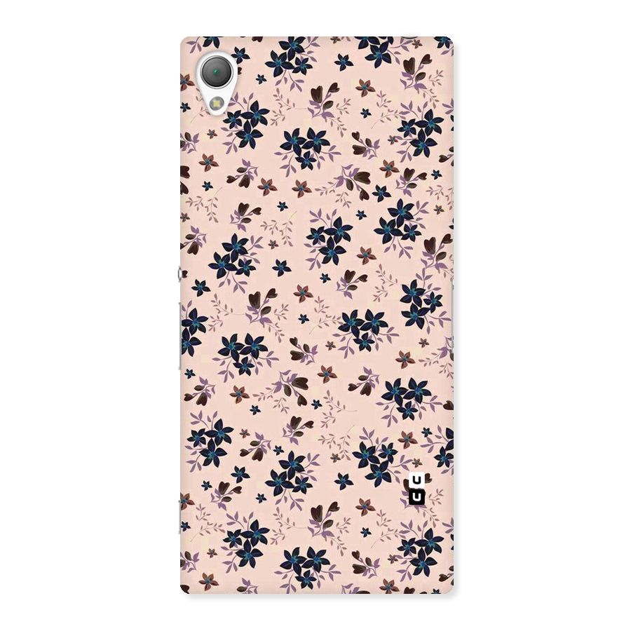 Blue Peach Floral Back Case for Sony Xperia Z3