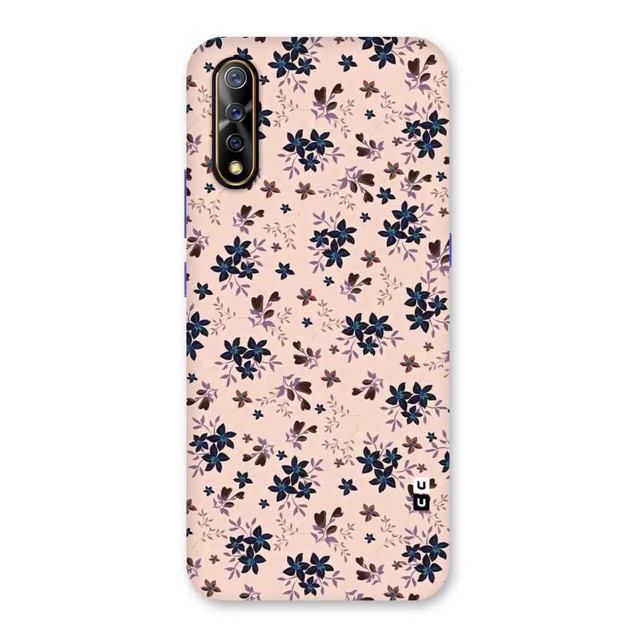 Blue Peach Floral Back Case for Vivo S1