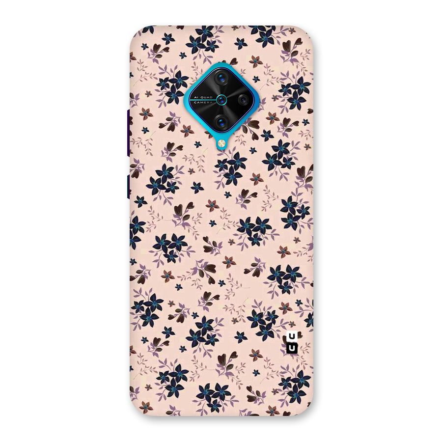 Blue Peach Floral Back Case for Vivo S1 Pro